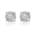 Women's 0.50ct Natural Diamond Earrings in 14K White Gold