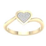0.10ct Natural Diamond Fashion Ring in 10K Yellow Gold