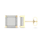 Women's 0.50ct Natural Diamond Earrings in 10K Yellow Gold