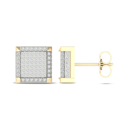 Women's 0.50ct Natural Diamond Earrings in 10K Yellow Gold