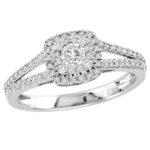 0.38ct Natural Diamond Engagement Ring in 14K White Gold
