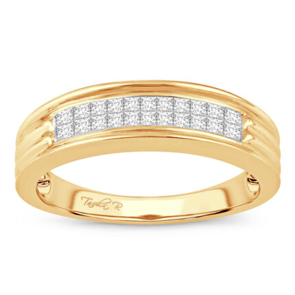 0.50ct Natural Diamond Band in 14K Yellow Gold