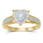 0.27ct Natural Diamond Fashion Ring in 14K Yellow Gold