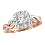 0.70ct Princess Diamond Bridal Set in 14K Rose Gold