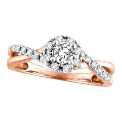 0.50ct Natural Diamond Engagement Ring in 14K Rose Gold