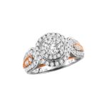 1.20ct Round Diamond Bridal Set in 14K Two Tone Gold