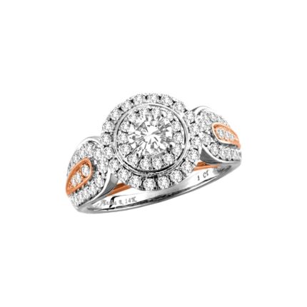 1.20ct Natural Diamond Bridal Set in 14K Two Tone Gold