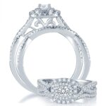 0.75ct Natural Diamond Bridal Set in 14K White Gold