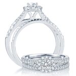 1ct Round Diamond Bridal Set in 14K White Gold