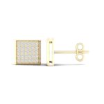 0.15ct Natural Diamond Earrings in 10K Yellow Gold