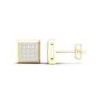 Women's 0.10ct Natural Diamond Earrings in 10K Yellow Gold