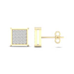Women's 0.10ct Natural Diamond Earrings in 10K Yellow Gold
