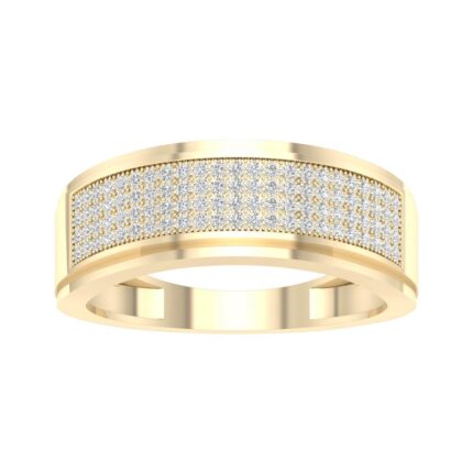 0.30ct Natural Diamond Band in 10K Yellow Gold