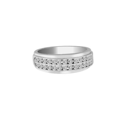 0.25ct Natural Diamond Band in 14K White Gold