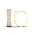 0.15ct Natural Diamond Hoop Earrings in 10K Yellow Gold