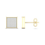 Women's 0.25ct Natural Diamond Earrings in 10K Yellow Gold