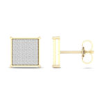 Women's 0.33ct Natural Diamond Earrings in 10K Yellow Gold