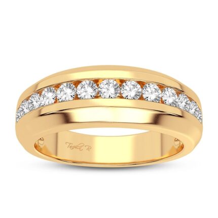 0.50ct Natural Diamond Band in 14K Yellow Gold