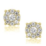 Women's 0.50ct Natural Diamond Earrings in 14K Yellow Gold