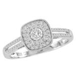 0.30ct Natural Diamond Fashion Ring in 14K White Gold