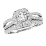 1.18ct Round Diamond Bridal Set in 14K White Gold