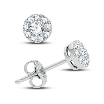 Women's 0.50ct Natural Diamond Earrings in 14K White Gold