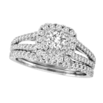 1.17ct Round Diamond Bridal Set in 14K White Gold