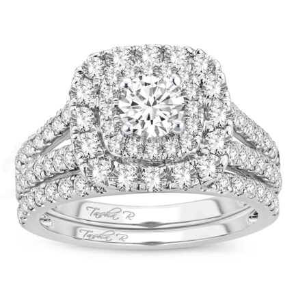 2ct SI Natural Diamond Bridal Set in 14K White Gold