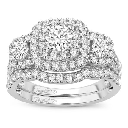 2ct SI Natural Diamond Bridal Set in 14K White Gold