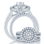 2.01ct SI Natural Diamond Bridal Set in 14K White Gold