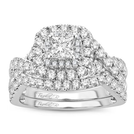 2ct SI Natural Diamond Bridal Set in 14K White Gold