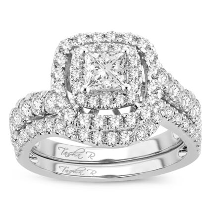 2ct SI Natural Diamond Bridal Set in 14K White Gold