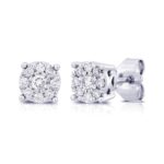 Women's 0.25ct Natural Diamond Earrings in 14K White Gold