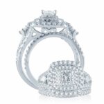 2ct SI Princess Diamond Bridal Set in 14K White Gold