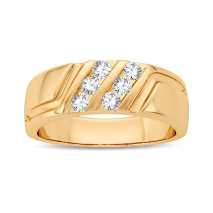 0.25ct Natural Diamond Band in 14K Yellow Gold