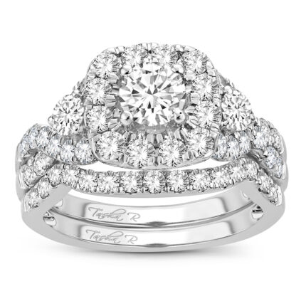 2ct SI Natural Diamond Bridal Set in 14K White Gold