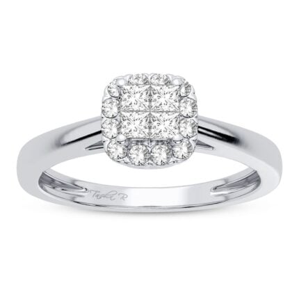 0.25ct Natural Diamond Engagement Ring in 10K White Gold