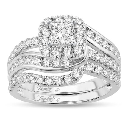 2ct SI Natural Diamond Bridal Set in 14K White Gold