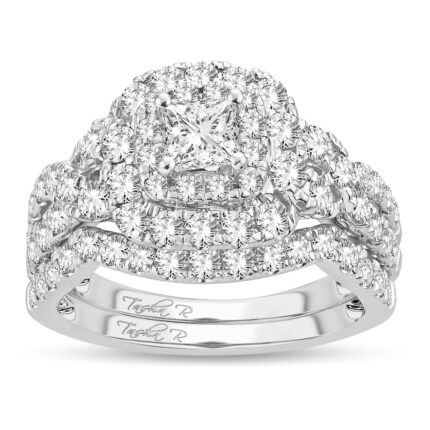 2ct SI Natural Diamond Bridal Set in 14K White Gold