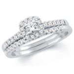 0.50ct Round Diamond Bridal Set in 14K White Gold