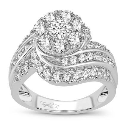 2ct SI Natural Diamond Bridal Set in 14K White Gold