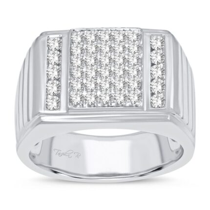 1ct Natural Diamond Ring in 14K White Gold