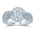 0.50ct Natural Diamond Fashion Ring in 14K White Gold