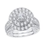 2ct Round Diamond Bridal Set in 14K White Gold