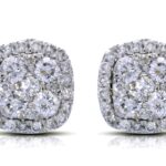 Women's 1ct Natural Diamond Earrings in 14K White Gold