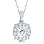 0.50ct Natural Diamond Pendant in 14K White Gold
