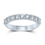 0.36ct Natural Diamond Wedding Band in 14K White Gold