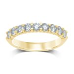 0.10ct Natural Diamond Wedding Band in 14K Yellow Gold