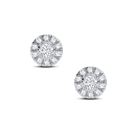 Women's 0.25ct Natural Diamond Earrings in 14K White Gold