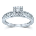 0.50ct Natural Diamond Engagement Ring in 14K White Gold